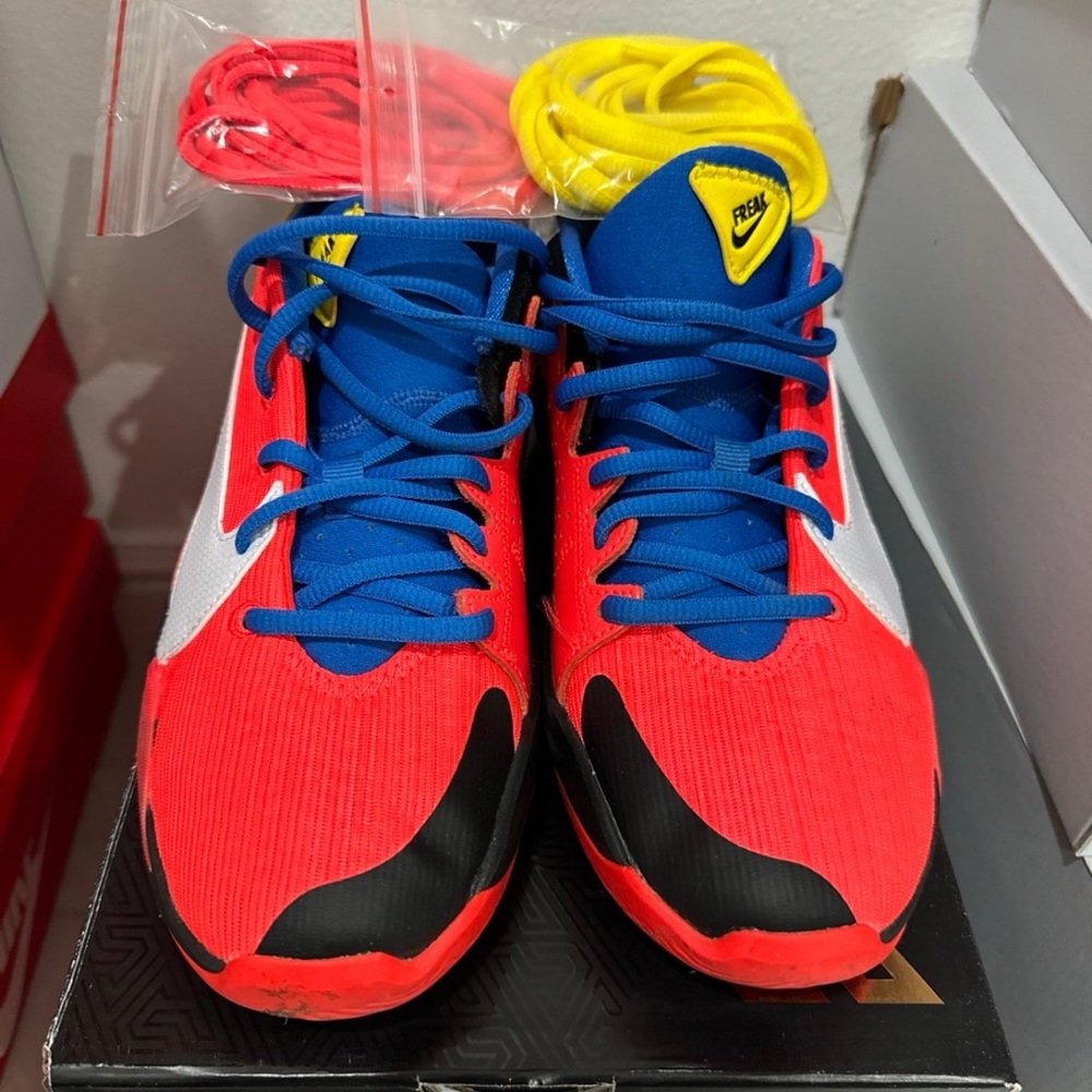 Kids Red and Blue Athletic Shoes